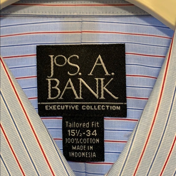 Jos A Bank Tailored Fit Dress Shirt 15.5/34 - Picture 2 of 4